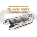 KOLIBRI - Надуваема моторна лодка с твърдо дъно KM-260 SC Standard - светло сива